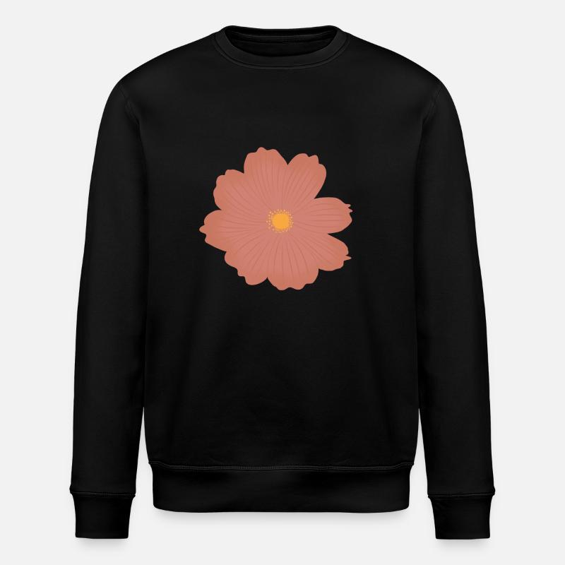 Fleur rose - Sweat bio ROLLER Stanley/Stella Unisexe - noir