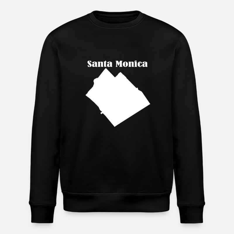 Santa monica L.A. blanc - Sweat bio ROLLER Stanley/Stella Unisexe - noir