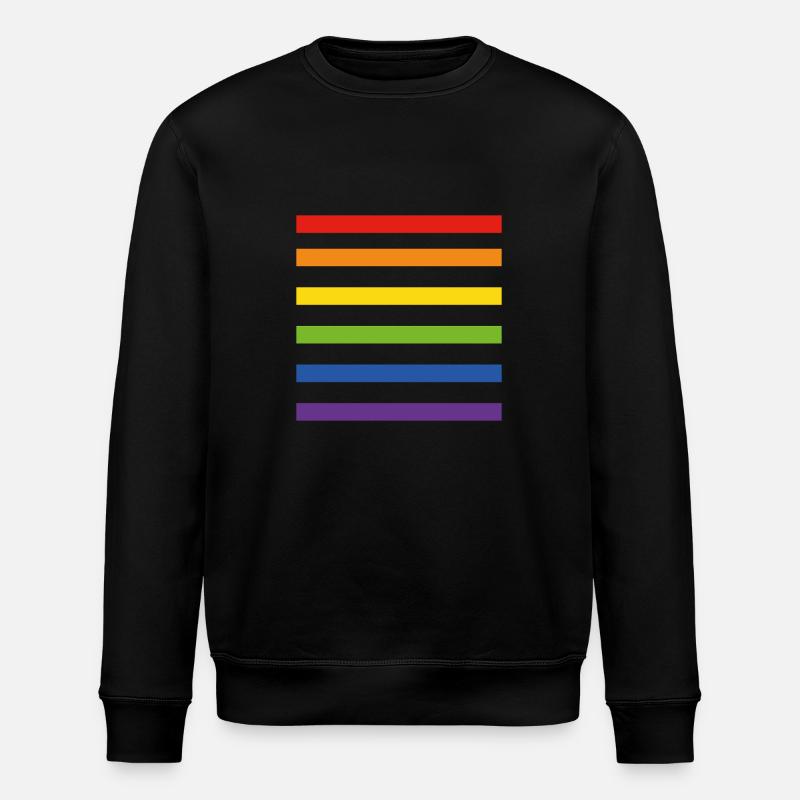 Regenbogenfahne - Stanley/Stella Unisex Bio-Sweatshirt ROLLER - Schwarz