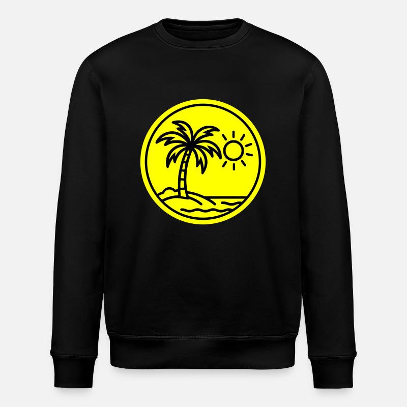Sommer Palmen Strand - Stanley/Stella Unisex Bio-Sweatshirt ROLLER - Schwarz