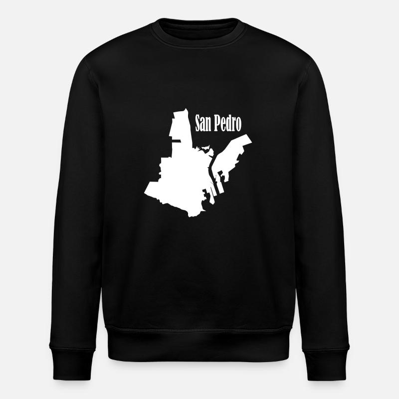 San pedro L.A. white - Stanley/Stella ROLLER Unisex Organic Sweatshirt - black