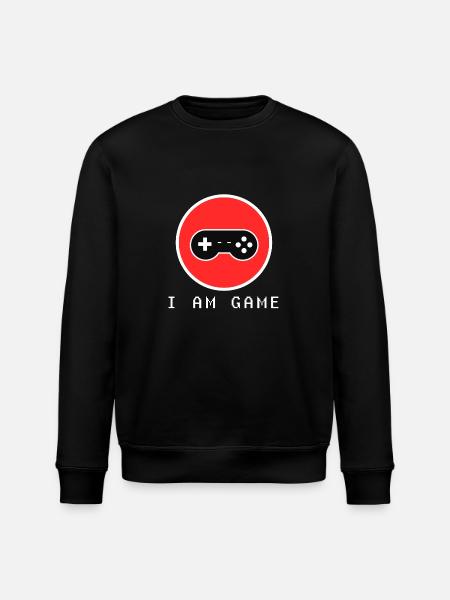 I AM GAME - Stanley/Stella ROLLER Unisex Organic Sweatshirt - black