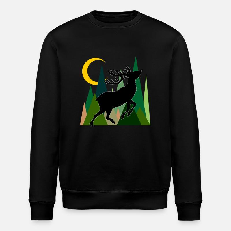 Deer - Stanley/Stella ROLLER Unisex Organic Sweatshirt - black