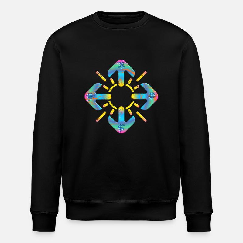 Compass - Stanley/Stella ROLLER Unisex Organic Sweatshirt - black