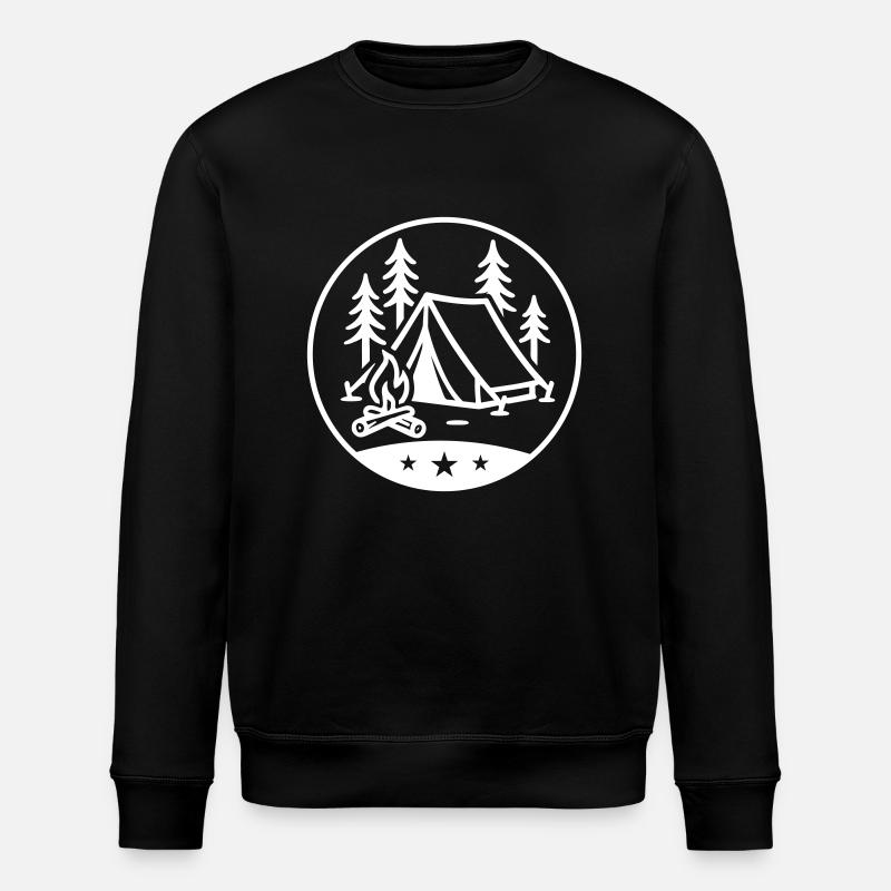 Camping Zelt Symbol - Stanley/Stella Unisex Bio-Sweatshirt ROLLER - Schwarz