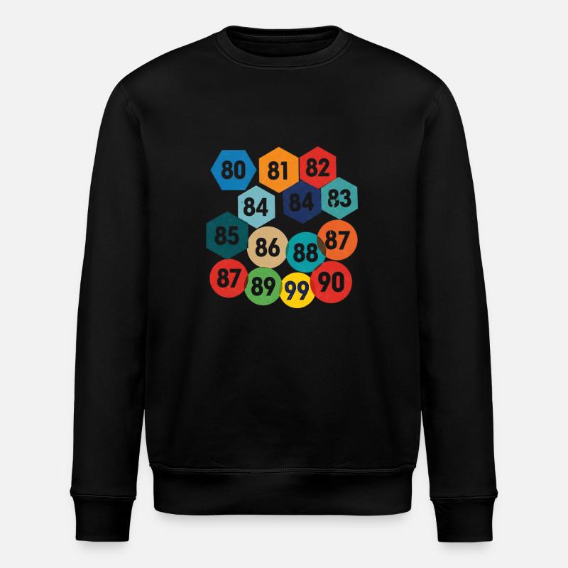 80er Jahre Autoaufkleber - Stanley/Stella Unisex Bio-Sweatshirt ROLLER - Schwarz