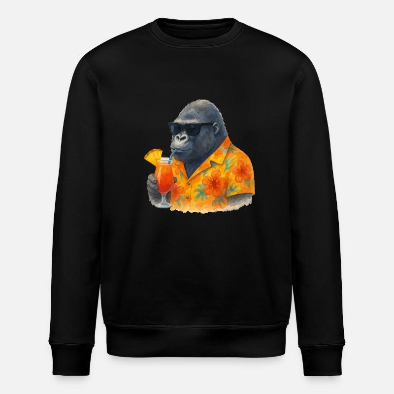 Bande dessinée Gorilla Hawaii - Sweat bio ROLLER Stanley/Stella Unisexe - noir