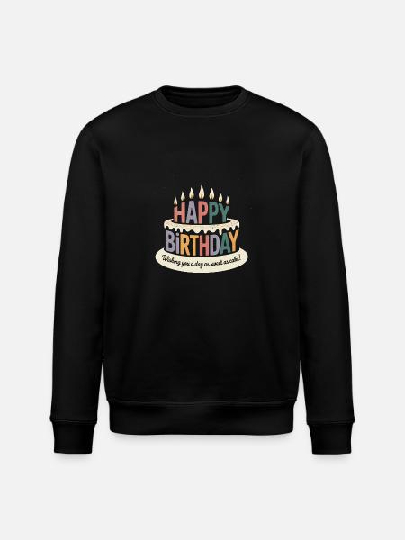 Tillykke med fødselsdagen - Cool Vintage Cartoon Logo - Stanley/Stella økologisk unisex-sweatshirt ROLLER - sort