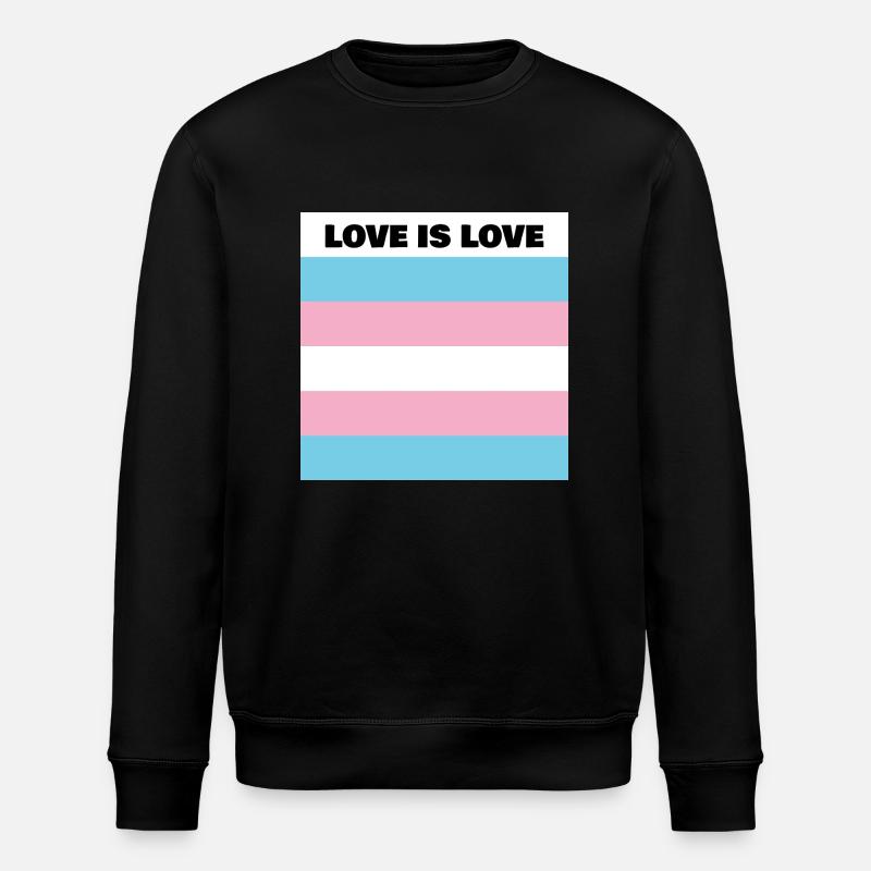 Drapeau LOVE IS LOVE TRANS - Sweat bio ROLLER Stanley/Stella Unisexe - noir