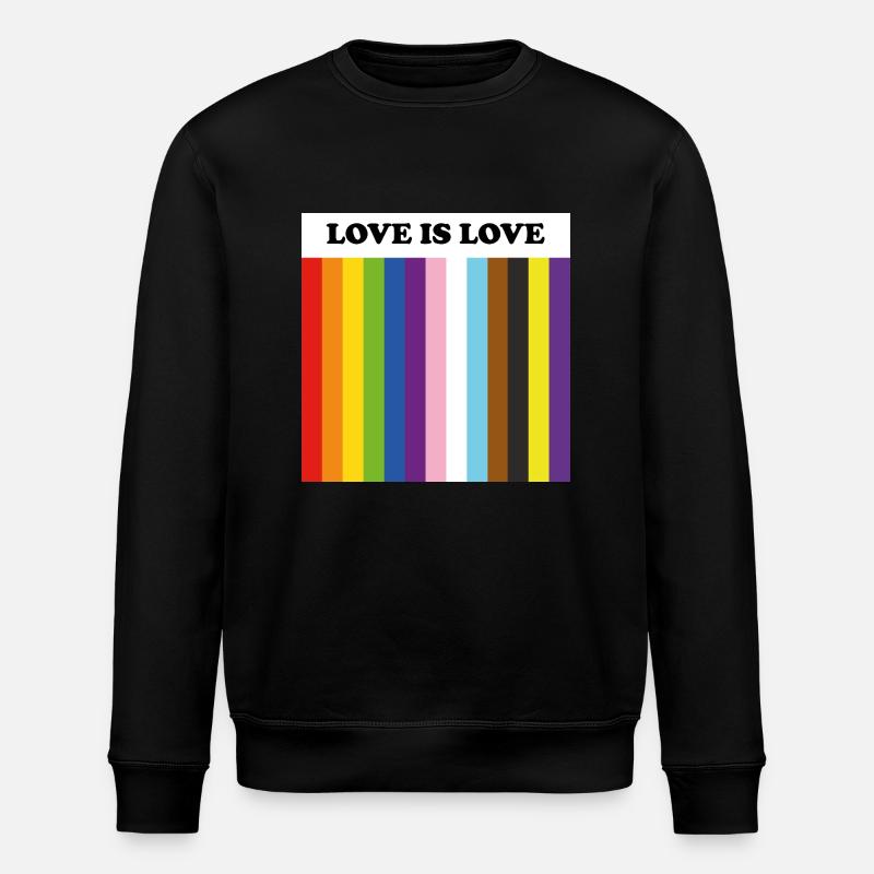 Fierté inclusive : l’amour, c’est l’amour - Sweat bio ROLLER Stanley/Stella Unisexe - noir
