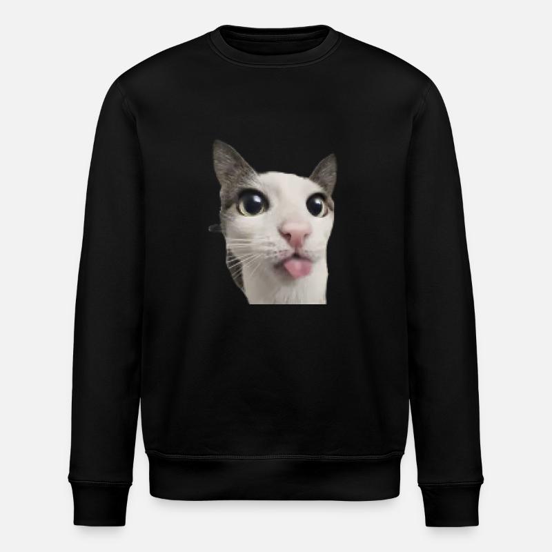 Mlem pixel effect - Stanley/Stella ROLLER Unisex Organic Sweatshirt - black