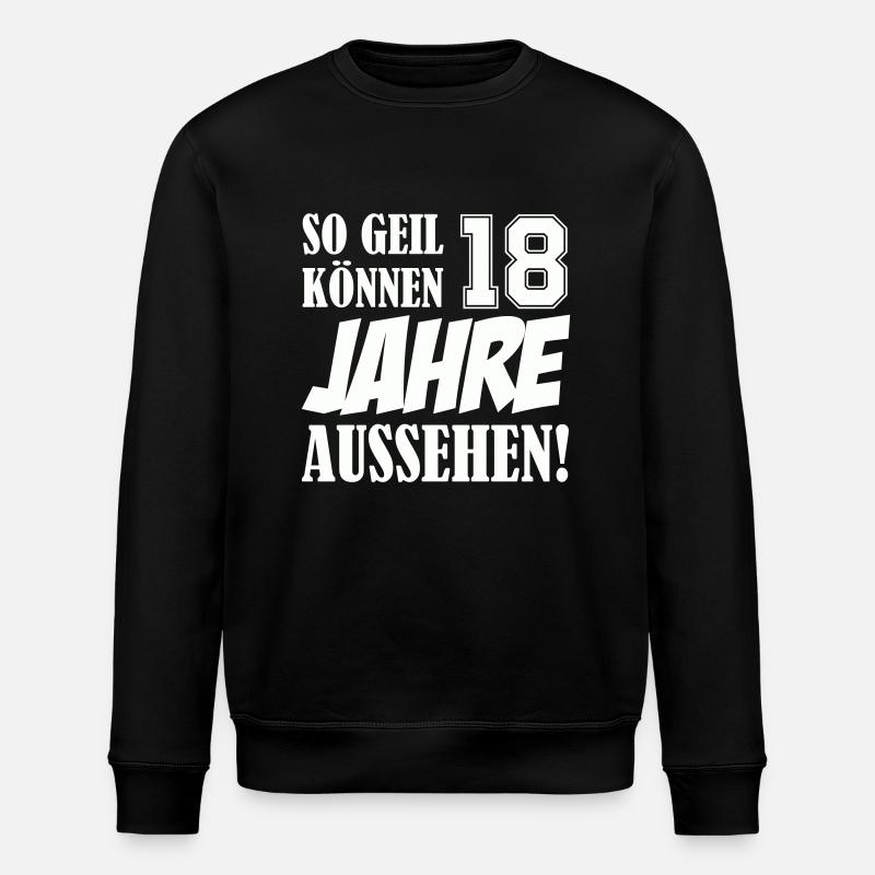 18 jahre - Stanley/Stella Unisex Bio-Sweatshirt ROLLER - Schwarz