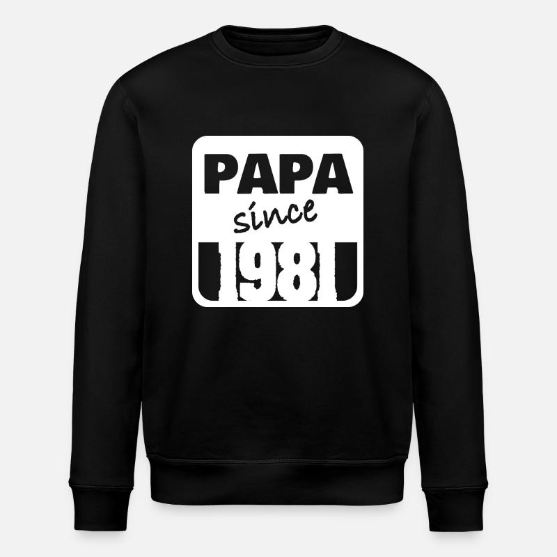Papa 1981 - Stanley/Stella ROLLER Unisex Organic Sweatshirt - black