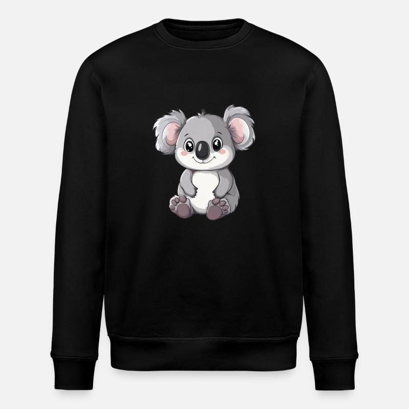 Süßer Baby Koala - Stanley/Stella Unisex Bio-Sweatshirt ROLLER - Schwarz