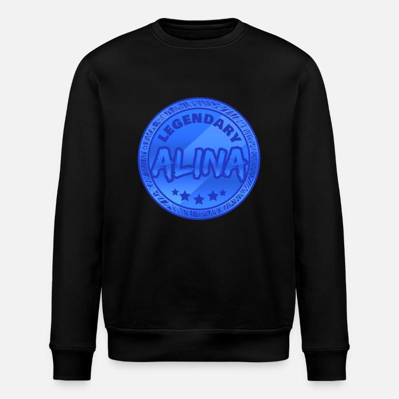Vorname Alina - Stanley/Stella Unisex Bio-Sweatshirt ROLLER - Schwarz