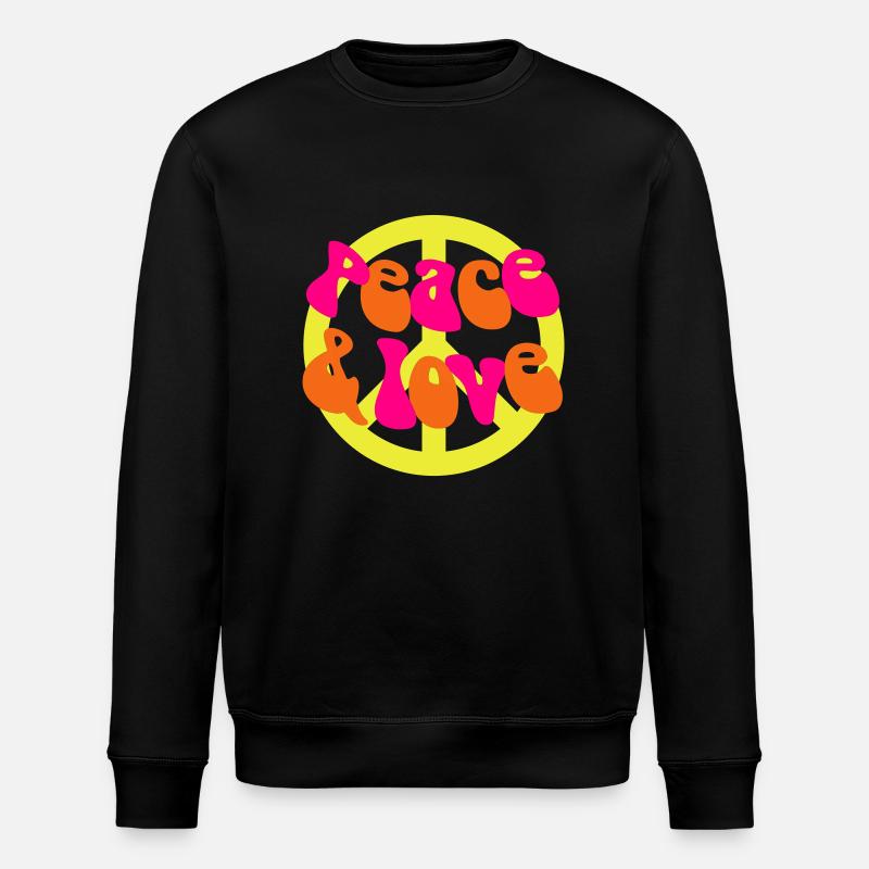 Paix et Amour 60's - Sweat bio ROLLER Stanley/Stella Unisexe - noir