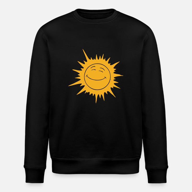 Smiley Sun - Stanley/Stella ROLLER Unisex Organic Sweatshirt - black