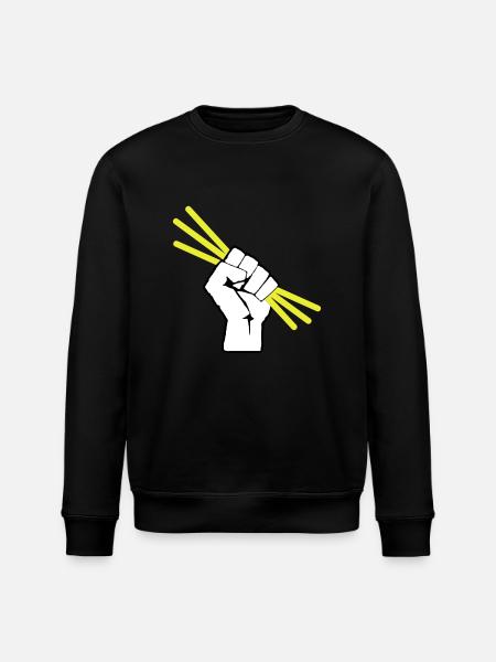 Leuchtstäbchen - Knicklicht - Faust - Stanley/Stella Unisex Bio-Sweatshirt ROLLER - Schwarz
