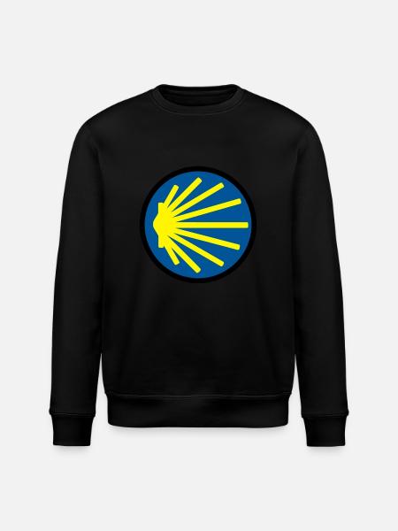 jakobsweg rund - Stanley/Stella Unisex Bio-Sweatshirt ROLLER - Schwarz