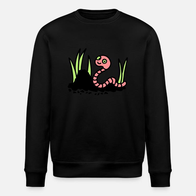 Regenwurm Erde - 3 - Stanley/Stella Unisex Bio-Sweatshirt ROLLER - Schwarz