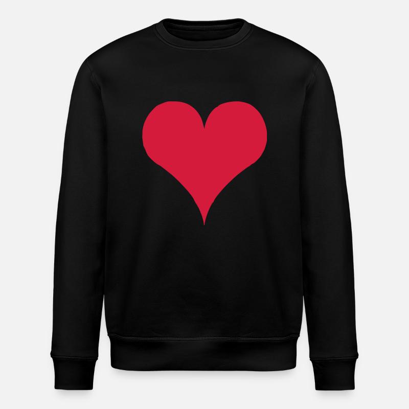 herz - Stanley/Stella Unisex Bio-Sweatshirt ROLLER - Schwarz