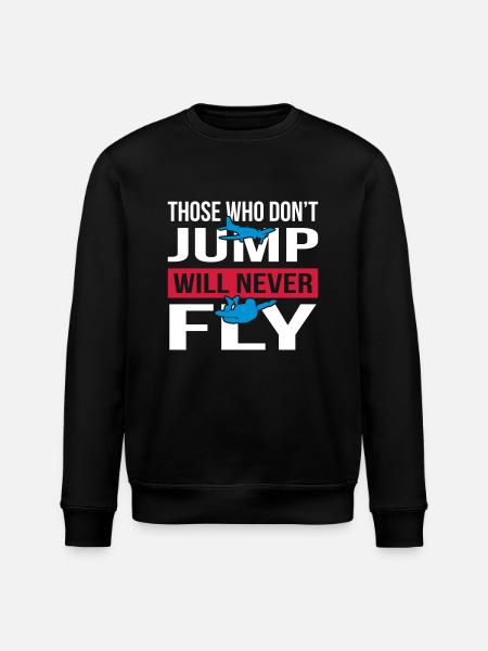Will Never Fly Skydive - Stanley/Stella Unisex Bio-Sweatshirt ROLLER - Schwarz