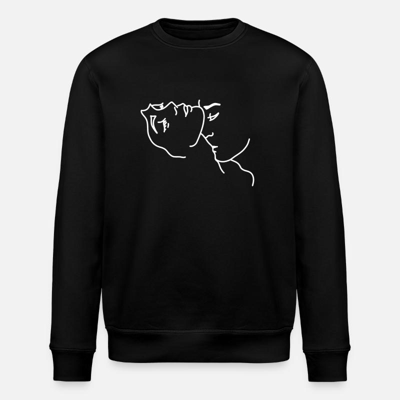 Kuss Hals Liebe - Stanley/Stella Unisex Bio-Sweatshirt ROLLER - Schwarz