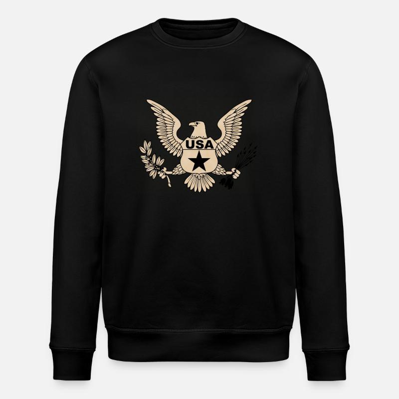 usa army 2 - Stanley/Stella ROLLER Unisex Organic Sweatshirt - black