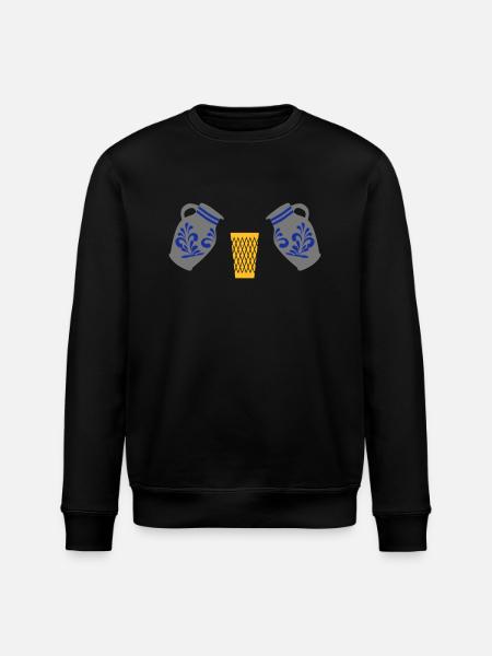 Geripptes mit Bembel - Stanley/Stella Unisex Bio-Sweatshirt ROLLER - Schwarz