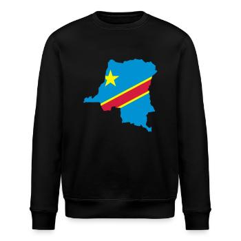 Kongo Map - Stanley/Stella Unisex Bio-Sweatshirt ROLLER - Schwarz - Vorne - Nik (191cm)