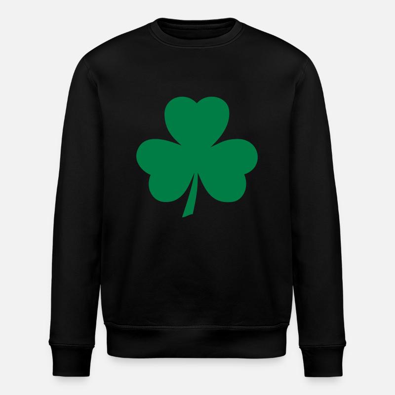 Kleeblatt Clover Shamrock - Stanley/Stella Unisex Bio-Sweatshirt ROLLER - Schwarz