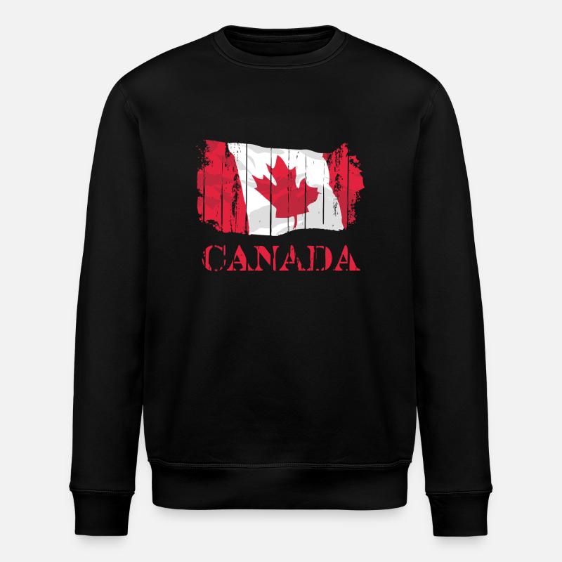 Canada Flag - Stanley/Stella Unisex Bio-Sweatshirt ROLLER - Schwarz