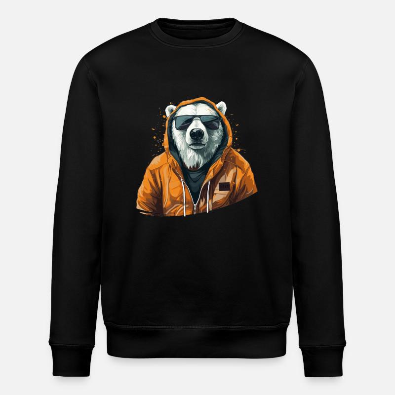 Streetstyle-Bär | Eisbären-Liebhaber - Stanley/Stella Unisex Bio-Sweatshirt ROLLER - Schwarz