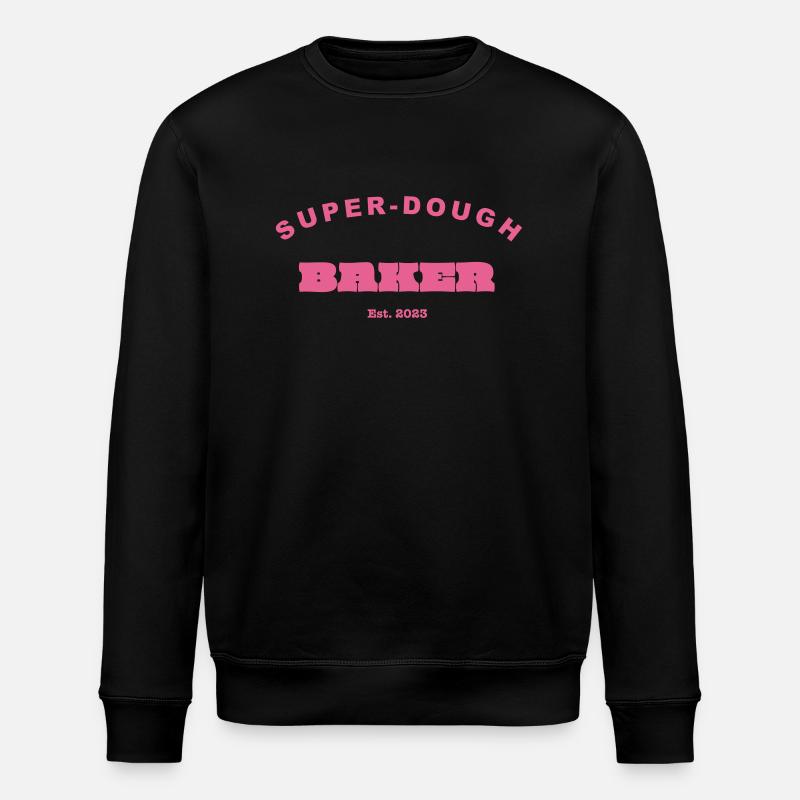 Baker SuperDoughBakerPink - Stanley/Stella ROLLER Unisex Organic Sweatshirt - black