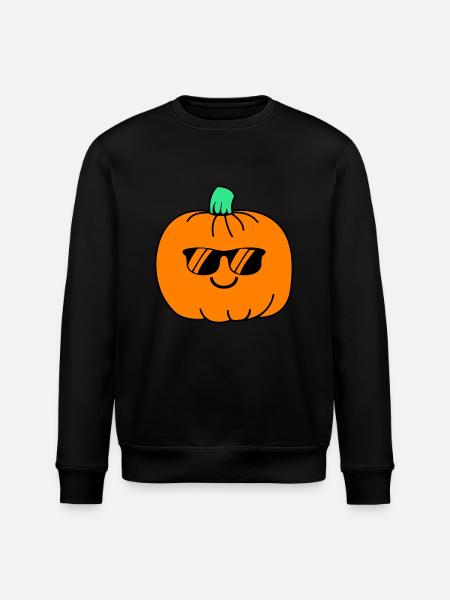 Pumpkin Smile - Stanley/Stella ROLLER Unisex Organic Sweatshirt - black