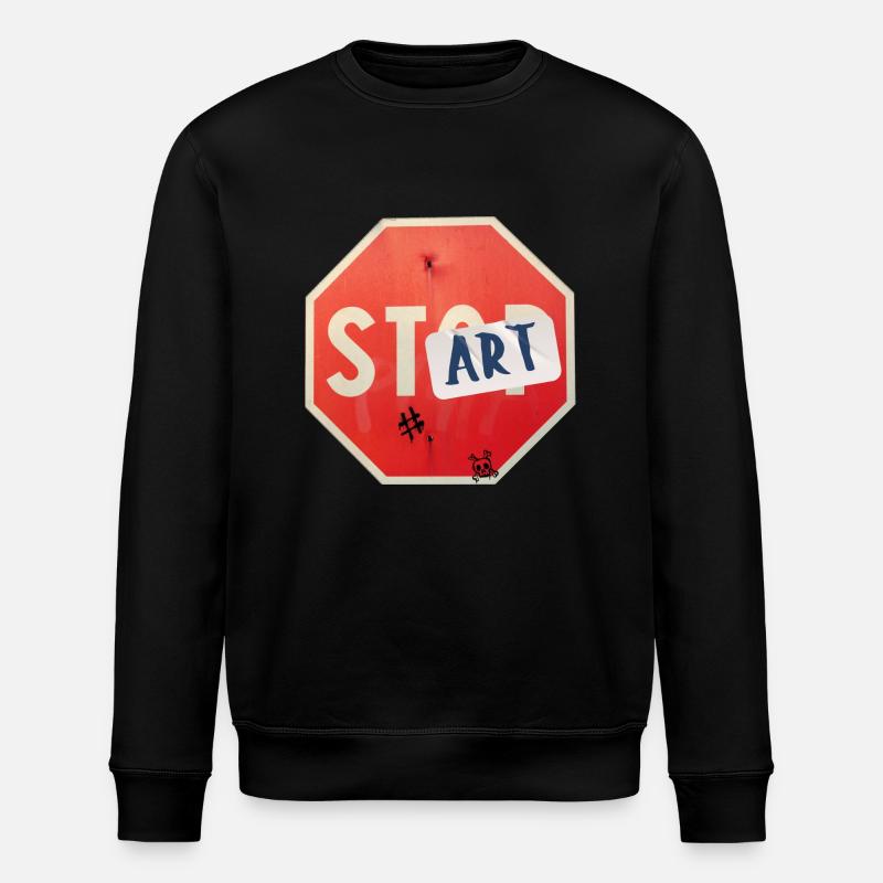 Start art Stop - Stanley/Stella ROLLER Unisex Organic Sweatshirt - black