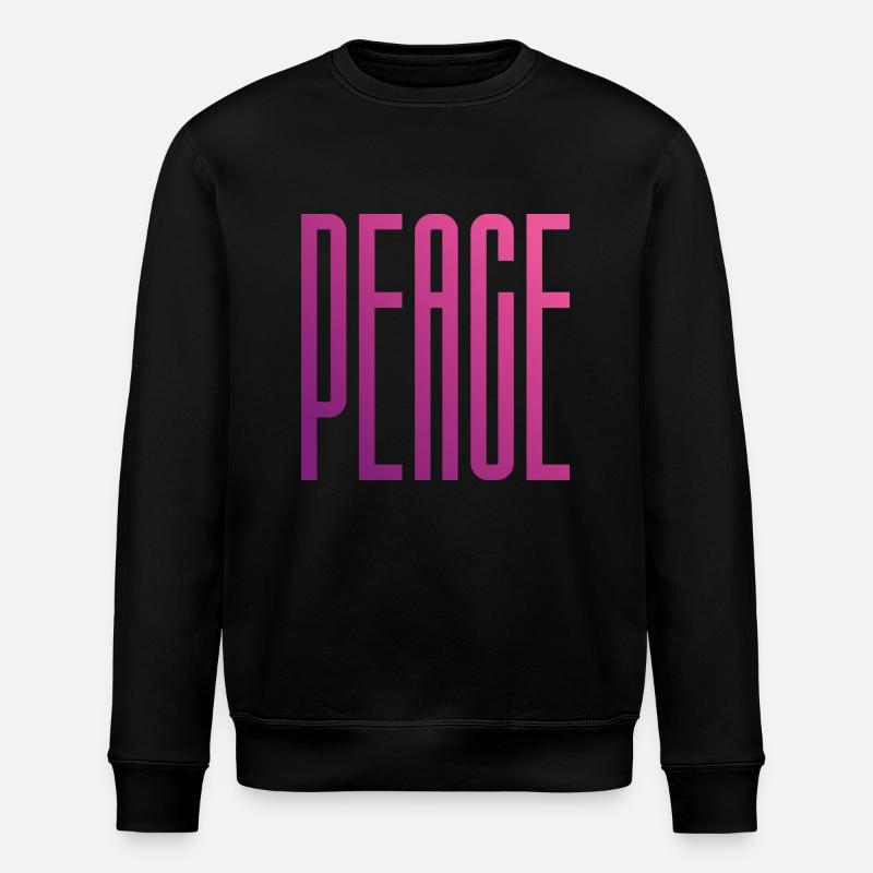 Peace vs. War Statement Christmas - Stanley/Stella ROLLER Unisex Organic Sweatshirt - black