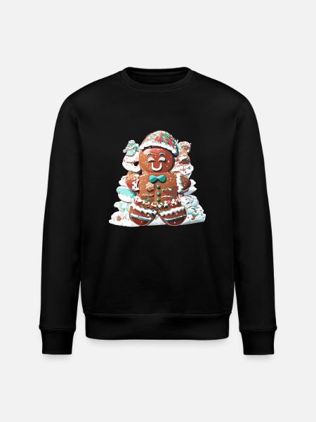 Lebkuchen Männchen - Stanley/Stella Unisex Bio-Sweatshirt ROLLER - Schwarz