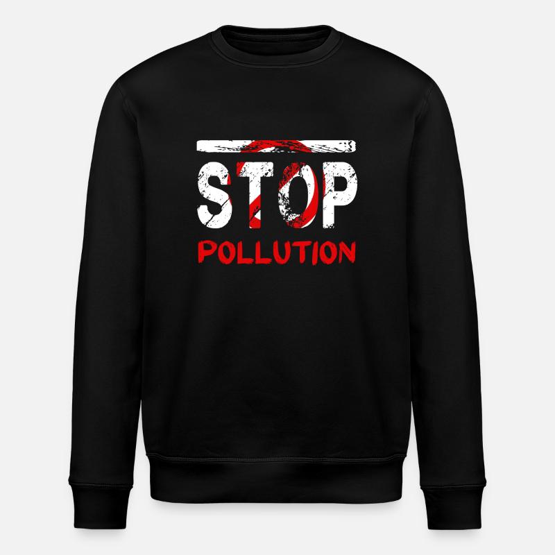 Stopping pollution - Stanley/Stella ROLLER Unisex Organic Sweatshirt - black