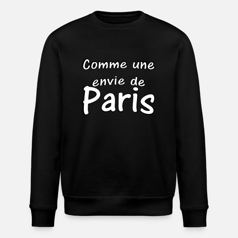 Comme une envie de Paris - Sweat bio ROLLER Stanley/Stella Unisexe - noir