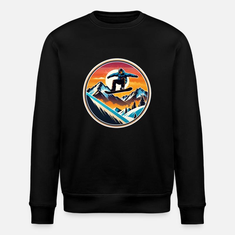 Snowboarding, snow and skiing - Stanley/Stella ROLLER Unisex Organic Sweatshirt - black