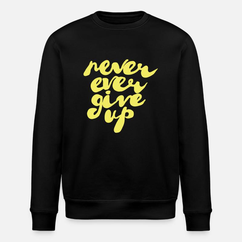 Gib niemals auf - Stanley/Stella Unisex Bio-Sweatshirt ROLLER - Schwarz