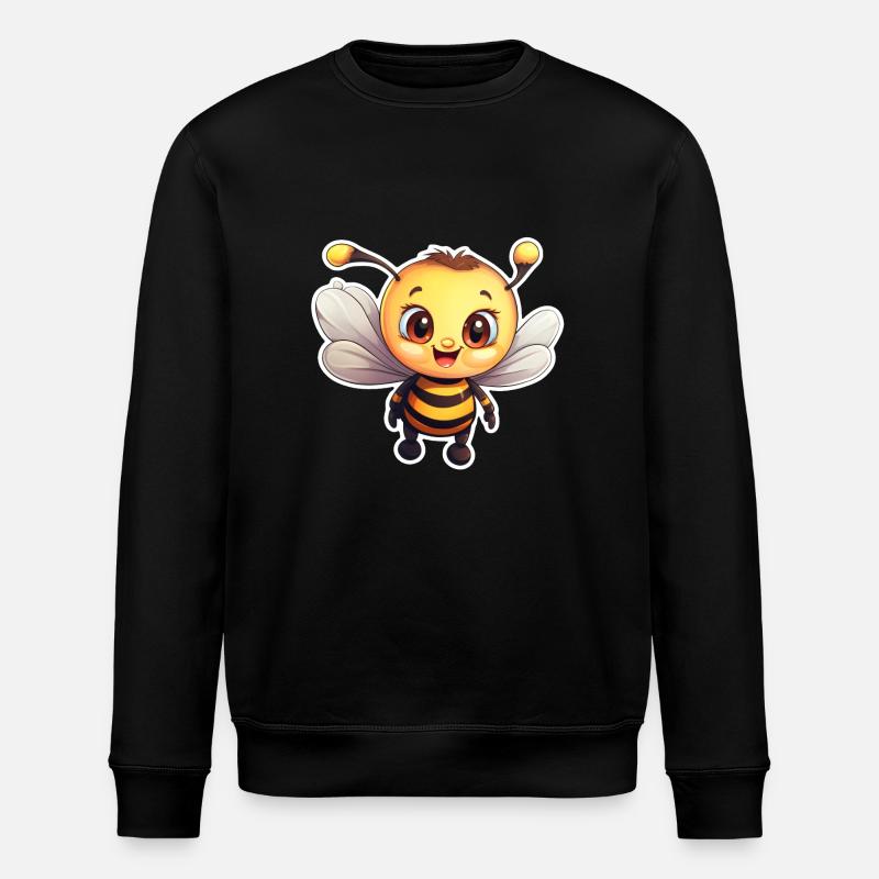 fröhliches Bienchen Anime - Stanley/Stella Unisex Bio-Sweatshirt ROLLER - Schwarz