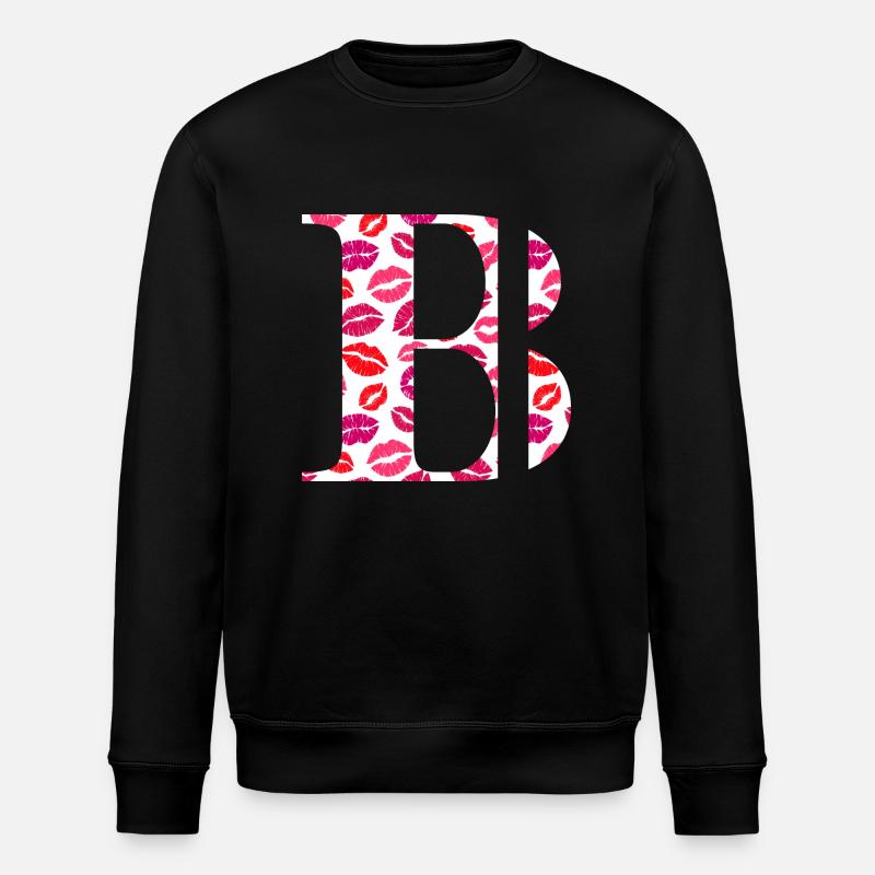 Lettre b bisous - Sweat bio ROLLER Stanley/Stella Unisexe - noir