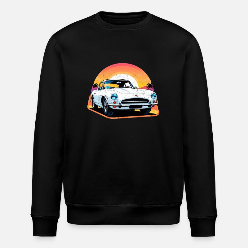 Oldtimer Sonnenuntergang - Stanley/Stella Unisex Bio-Sweatshirt ROLLER - Schwarz
