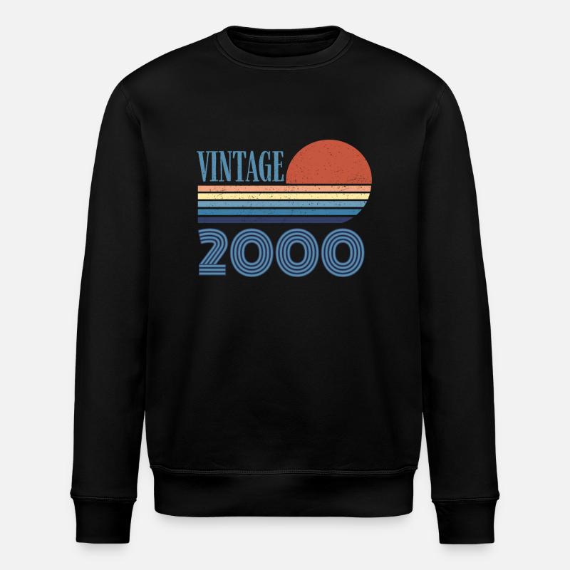 Jahrgang 2000 - Stanley/Stella Unisex Bio-Sweatshirt ROLLER - Schwarz