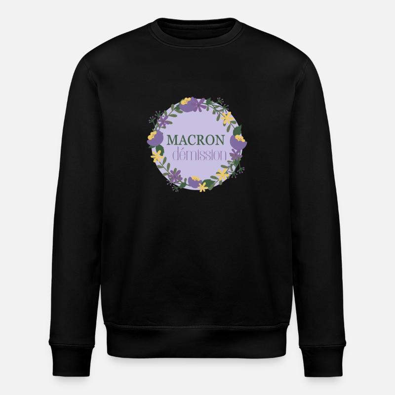 Macron tritt zurück - Stanley/Stella Unisex Bio-Sweatshirt ROLLER - Schwarz
