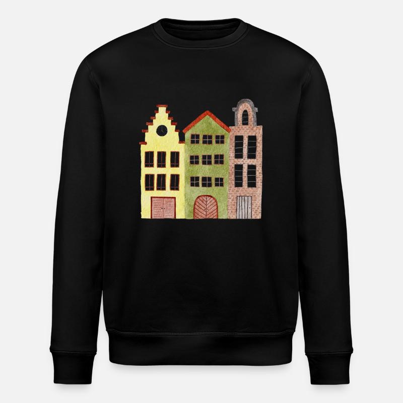 Häuser - Stanley/Stella Unisex Bio-Sweatshirt ROLLER - Schwarz