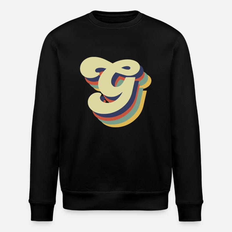 Retro G Letter - Stanley/Stella ROLLER Unisex Organic Sweatshirt - black