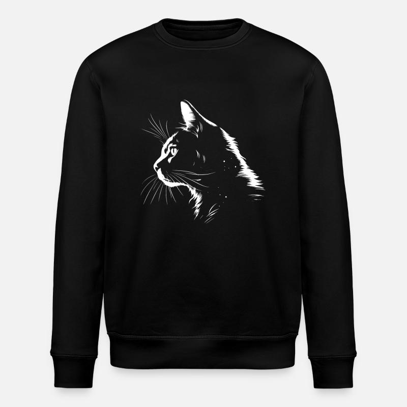 Katze, katzenmotiv - Stanley/Stella Unisex Bio-Sweatshirt ROLLER - Schwarz
